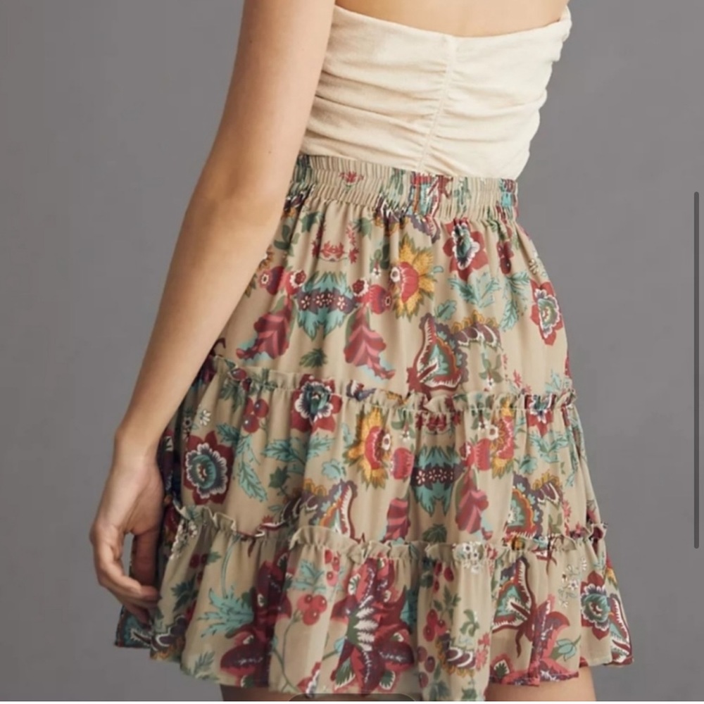 *Anthropologie Let Me Be Chiffon Mini Skirt - Picture 2 of 5